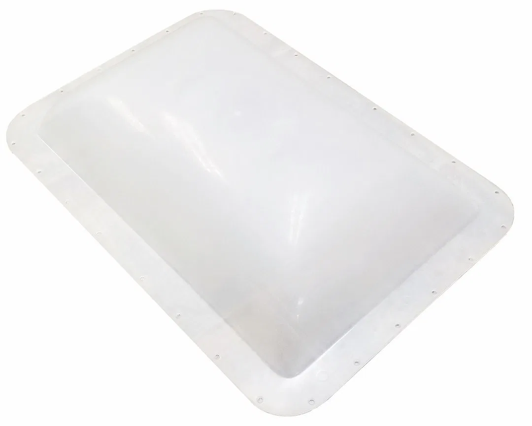 V1422CPOD – ALPHA SYSTEM Skylight, Rectangular 22 Inch Length x 14 Inch Width Flange White/ Clear Polypropylene